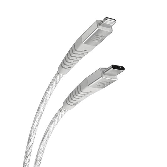 Scosche StrikeLine Heavy-Duty USB-C to Lightning Cable 8ft (2.4M) - White