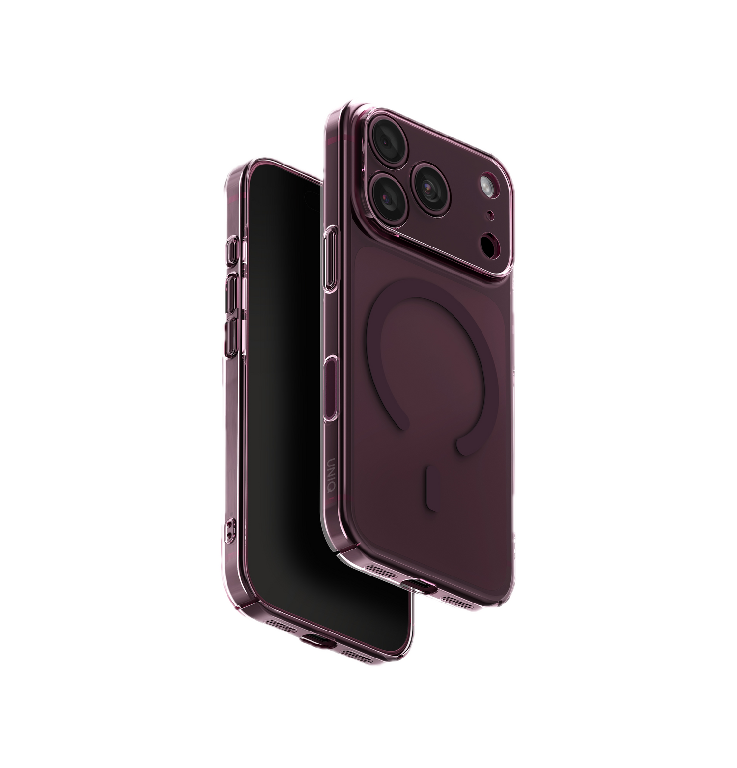 UNIQ HYBRID IPHONE 18 PRO MAGCLICK CHARGING AIRSUIT - GLOSSY BURGUNDY