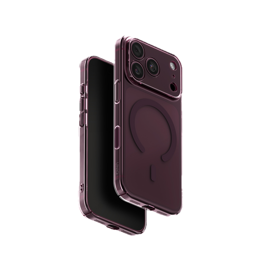 UNIQ HYBRID IPHONE 18 PRO MAGCLICK CHARGING AIRSUIT - GLOSSY BURGUNDY