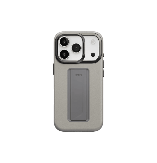 جراب UniQ Heldro Pro FlexGrip من الجلد الصناعي لهاتف iPhone 17 Pro - طيني