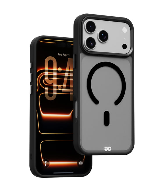 infyty MODO Frosted Soft Touch Case with Metallic Accents for iPhone 18 Pro Max - Black