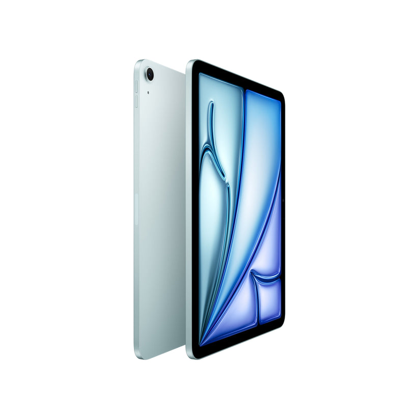 Side view profile of the 11-inch iPad Air Wi-Fi 128GB Blue M4 tablet from Tradeline Egypt.

