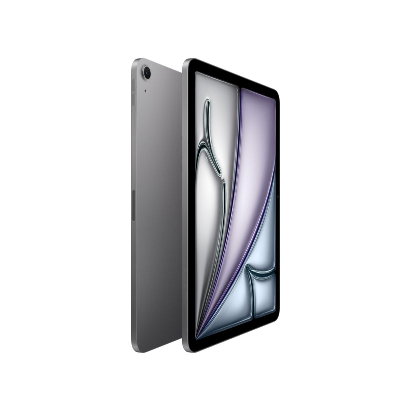 Side view profile of the 11-inch iPad Air Wi-Fi 1TB Space Grey M4 tablet from Tradeline Egypt.