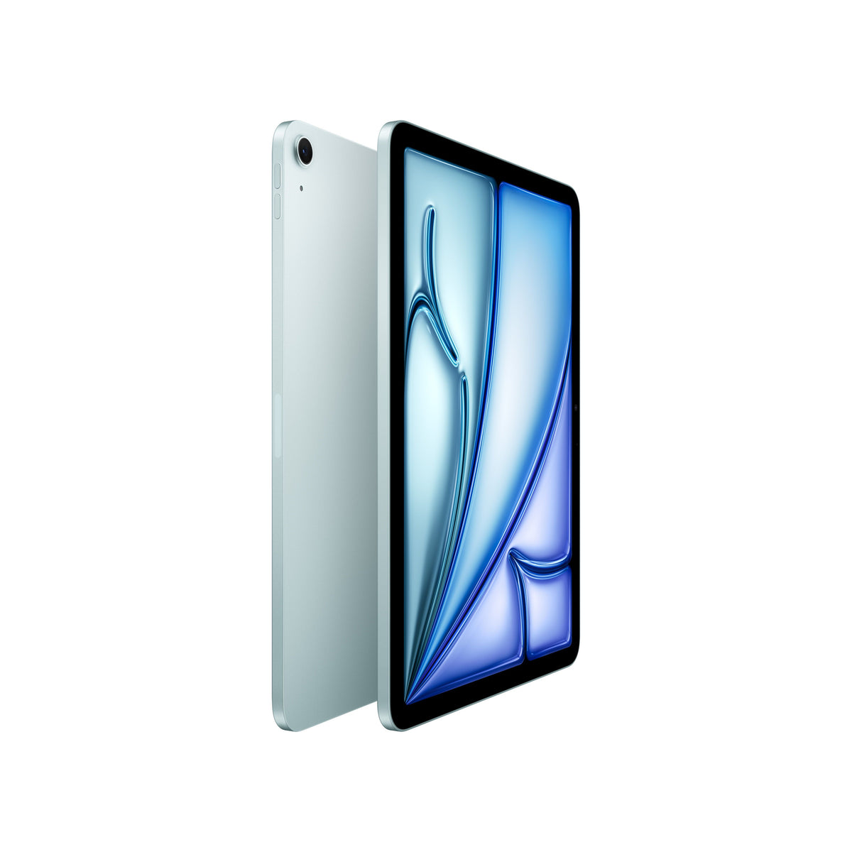 Side view profile of the 11-inch iPad Air Wi-Fi 256GB Blue M4 tablet from Tradeline Egypt.