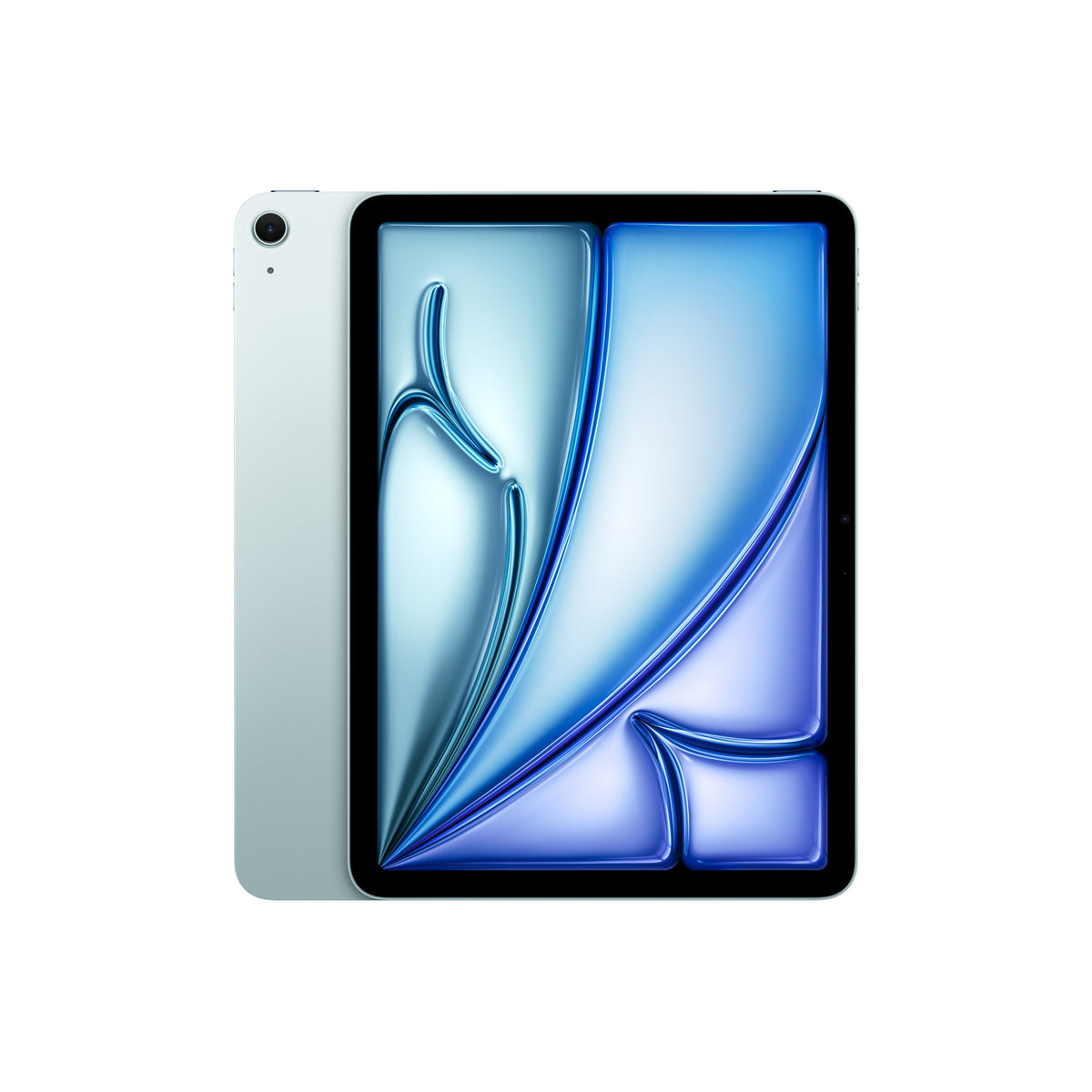 Front and back view display of the 11-inch iPad Air Wi-Fi 512GB Blue M4 available at Tradeline.