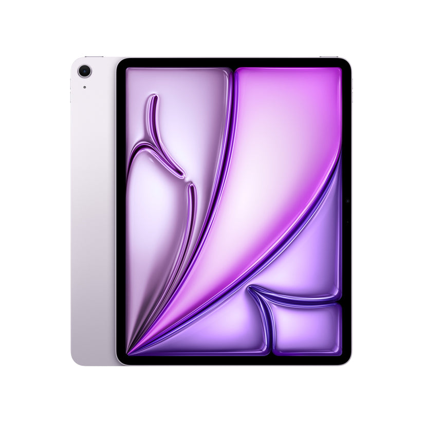 Front and back view display of the 13-inch iPad Air Wi-Fi 128GB Purple M4 available at Tradeline.