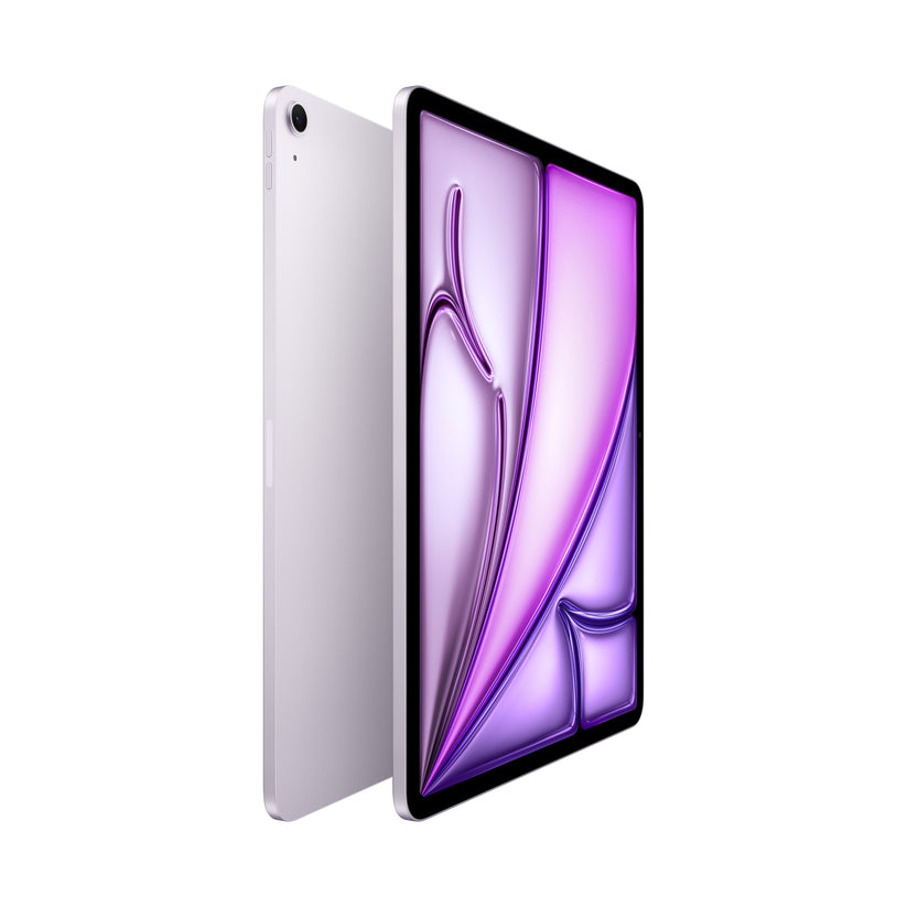 Side view profile of the 13-inch iPad Air Wi-Fi 128GB Purple M4 tablet from Tradeline Egypt.