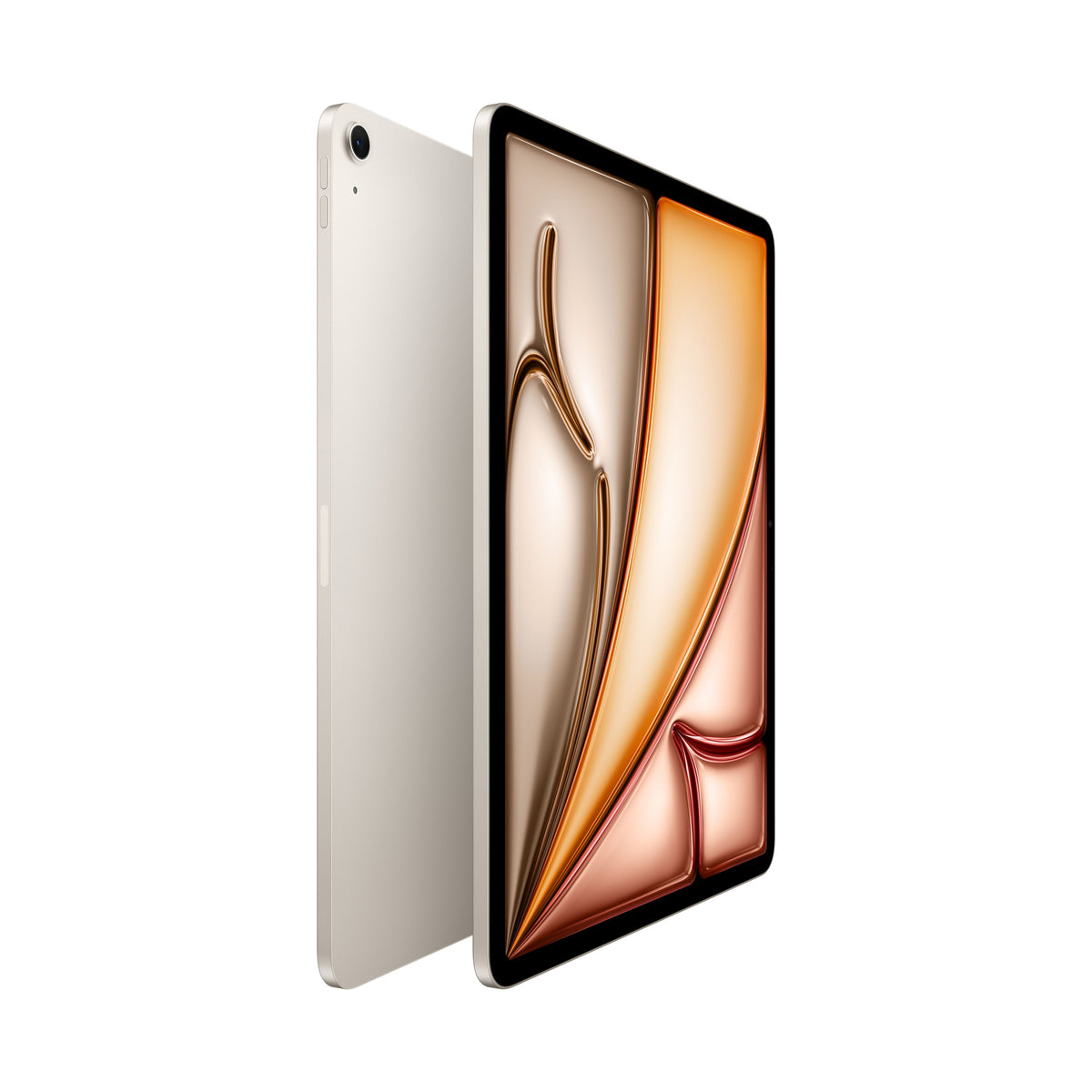 Side view profile of the 13-inch iPad Air Wi-Fi 256GB Starlight M4 tablet from Tradeline Egypt.