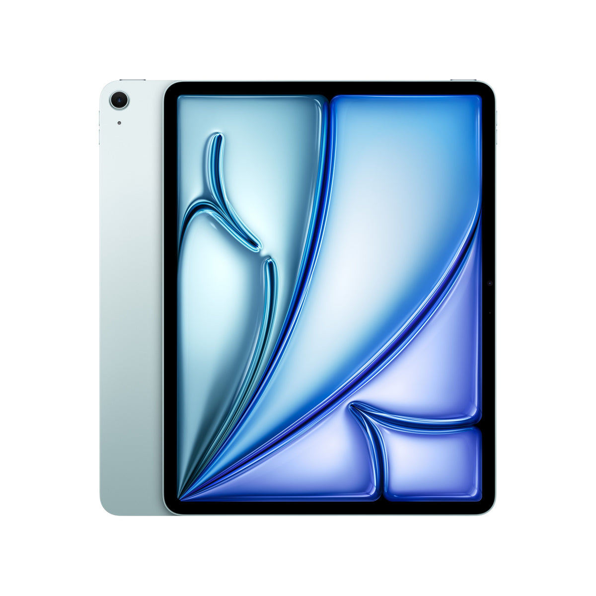 Front and back view display of the 13-inch iPad Air Wi-Fi 512GB Blue M4 available at Tradeline.