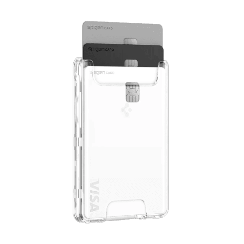حامل بطاقات Spigen MagSafe طراز Ultra Hybrid (MagFit) - شفاف بالكامل