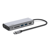 محول Belkin Connect USB-C متعدد المنافذ 6 في 1 - رمادي