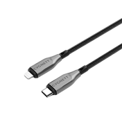 كابل Cygnett Armoured من Lightning إلى USB-C بطول 1 متر - أسود