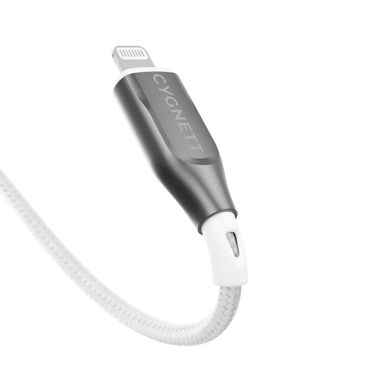 كابل Cygnett Armoured من Lightning إلى USB-C بطول 1 متر - أبيض