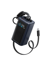 بطارية ENERGEA Compac Arc 45 بسعة 10,000mAh مع كابل USB-C مدمج بطول 70 سم وشحن PD بقدرة 45 واط - أزرق