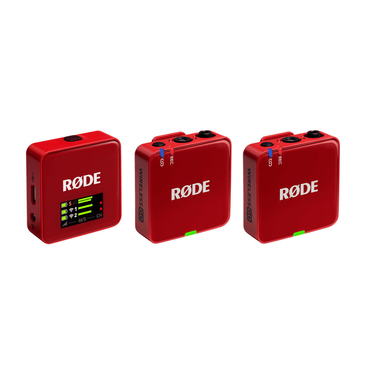 نظام الميكروفون اللاسلكي المدمج RØDE Wireless GO (الجيل الثالث) - أحمر