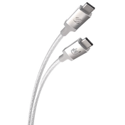 كابل Scosche StrikeLine USB4 عالي الأداء مضفر للشحن والمزامنة بطول 4 أقدام (1.2 متر) - أبيض