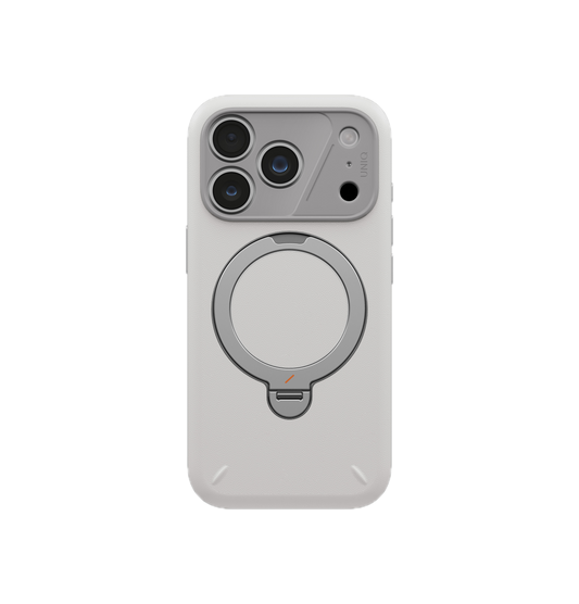 UNIQ HYBRID IPHONE 18 PRO ELIX WITH 360 ROTATING KICKSTAND - CLOUD STONE