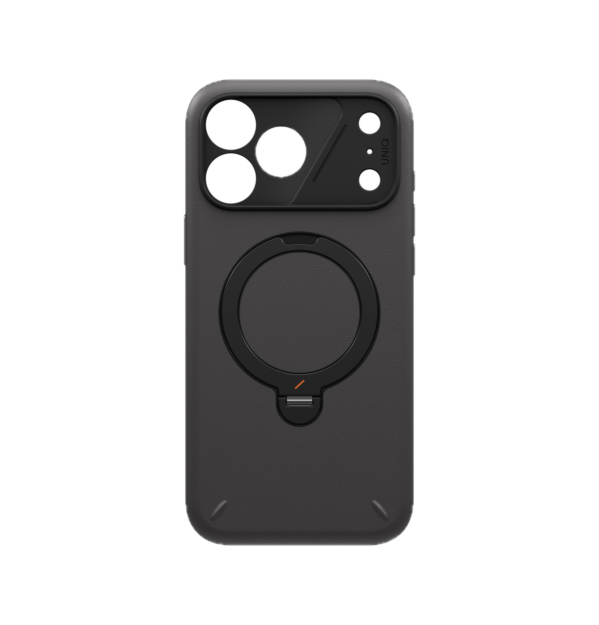 UNIQ HYBRID IPHONE 18 PRO MAX ELIX WITH 360 ROTATING KICKSTAND - CHARCOAL GREY
