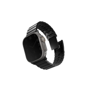 UNIQ STROVA MAG APPLE WATCH SELF-ADJUSTABLE STEEL LINK BAND 49/45/44/42MM - MIDNIGHT (BLACK)