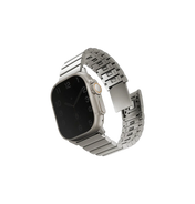 UNIQ STROVA MAG APPLE WATCH SELF-ADJUSTABLE STEEL LINK BAND 49/45/44/42MM - TITANIUM (SILVER)