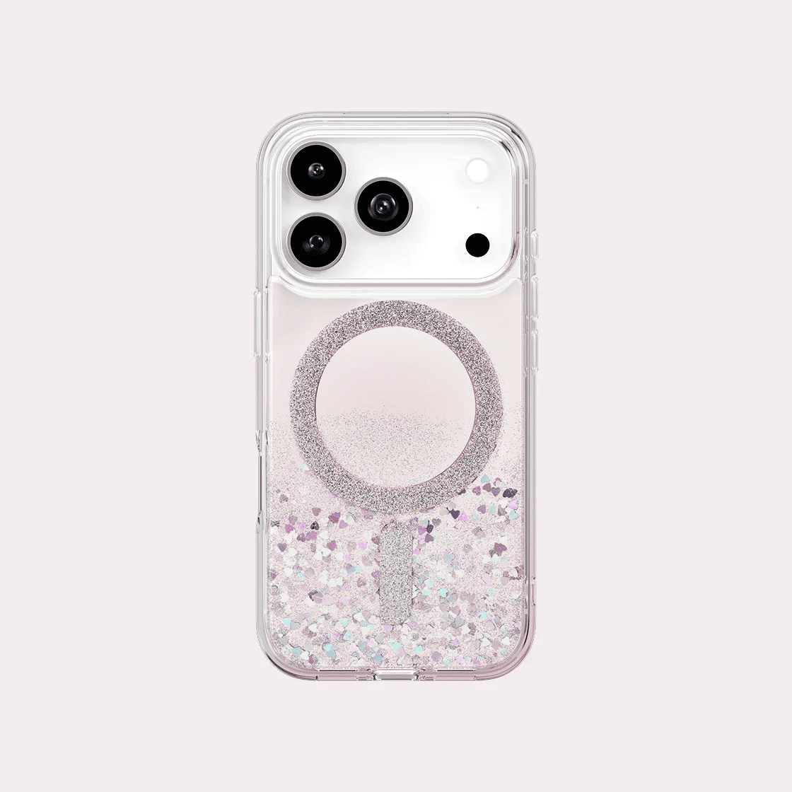 Uniq COEHL SOLÉA iPhone 17 Pro MagClick Magnetic Charging Compatible - Glitter Hearts