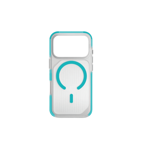 جراب UniQ Combat Active ثلاثي الطبقات متين للحماية لهاتف iPhone 17 Pro - شفاف/فيروزي