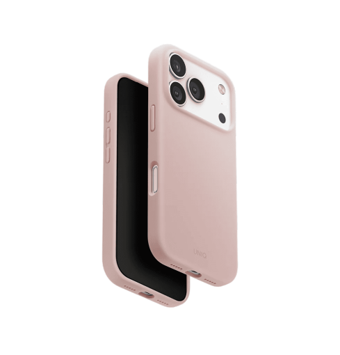 Uniq Lino Hybrid Silicone Case with MagClick Compatibility for iPhone 17 Pro - Blush Pink