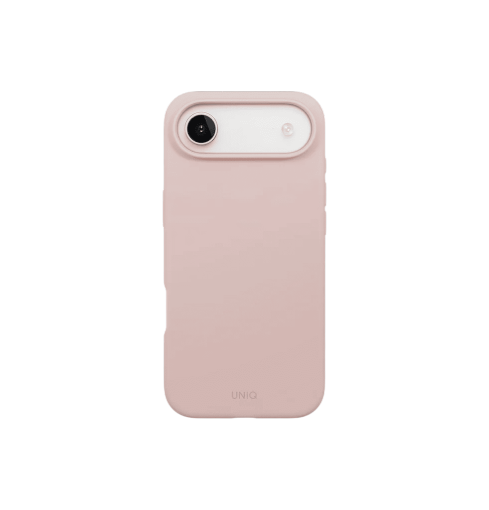 جراب UniQ Lino الهجين من السيليكون المتوافق مع MagClick لهاتف iPhone 17 Pro - Blush Pink