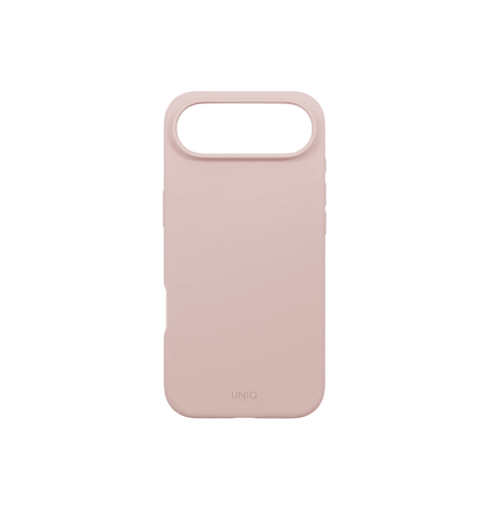 جراب UniQ Lino الهجين من السيليكون المتوافق مع MagClick لهاتف iPhone 17 Pro - Blush Pink