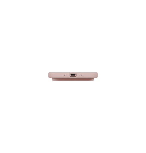 جراب UniQ Lino الهجين من السيليكون المتوافق مع MagClick لهاتف iPhone 17 Pro - Blush Pink