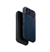 Uniq Lyden DS Dual-Tone Premium Leatherette Case for iPhone 17 Pro Max - Steel Blue/Charcoal