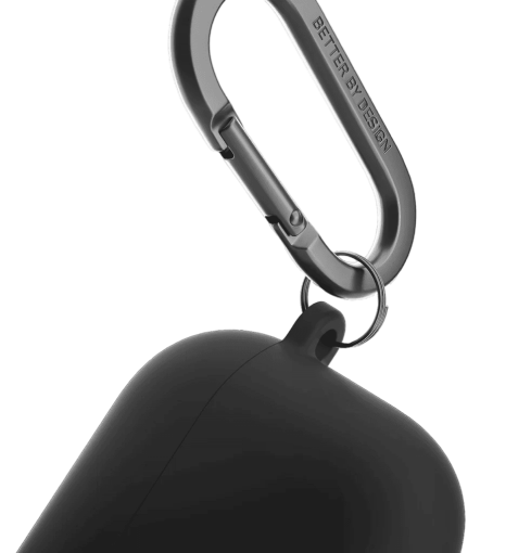 Uniq Nexo Liquid Silicone Case for AirPods (4th Gen | 2024) with Sports Ear Hooks - Black