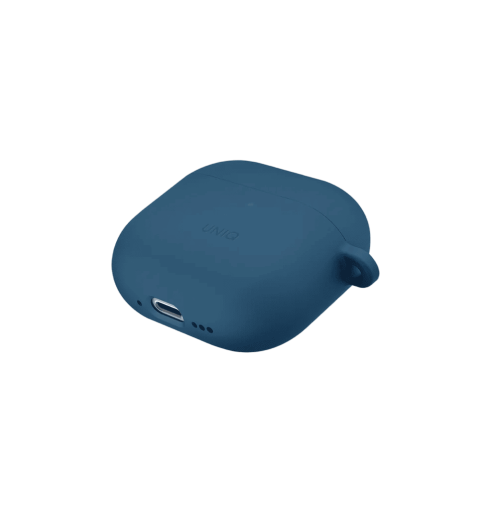 Uniq Nexo Liquid Silicone Case for AirPods (4th Gen | 2024) with Sports Ear Hooks - Pacific Blue