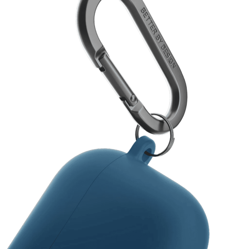 Uniq Nexo Liquid Silicone Case for AirPods (4th Gen | 2024) with Sports Ear Hooks - Pacific Blue