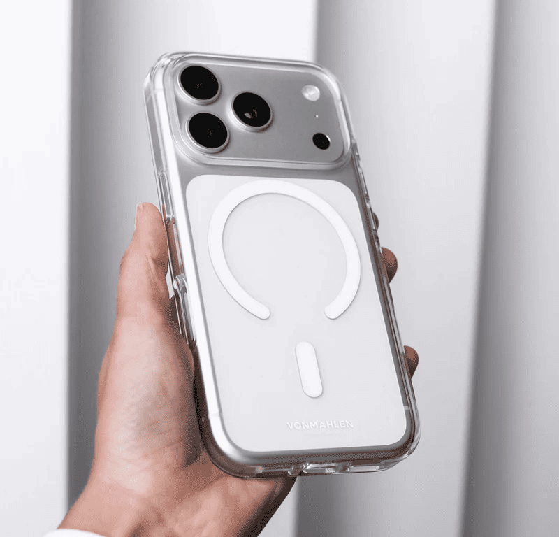 جراب Vonmahlen Transparent Case 2 لهاتف iPhone 17 Pro - أبيض