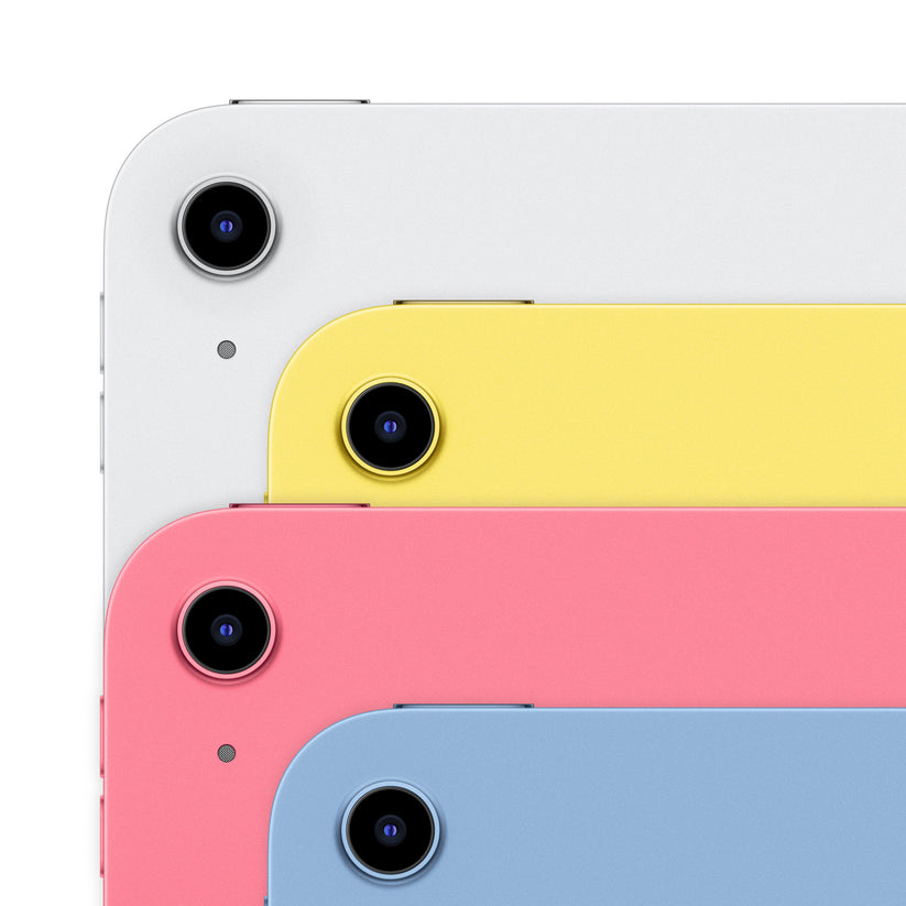 Vibrant Yellow Apple iPad A16 Wi-Fi 256GB shown with the complete four-color lineup at Tradeline.