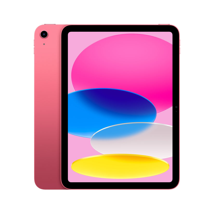 Front display view of the Apple iPad A16 Wi-Fi 512GB in Pink available at Tradeline.