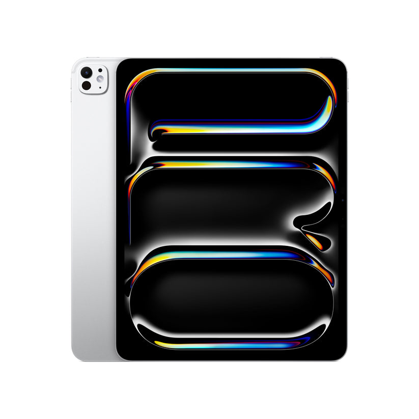 Back and side angle view of the Apple iPad Pro M5 13-inch Wi-Fi 256GB Standard Glass Silver from Tradeline.