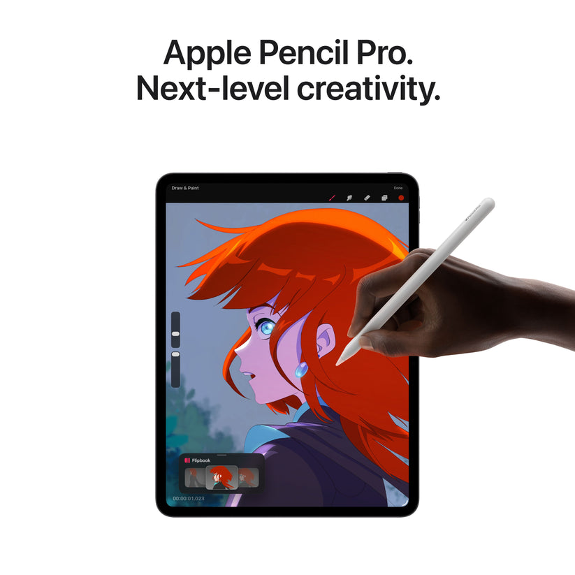 Creative artwork drawing using Apple Pencil Pro on Apple iPad Pro M5 13-inch 2TB Space Black at Tradeline.
