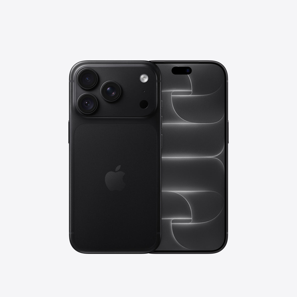Front and back view of the Apple iPhone 18 Pro 1TB in Black available at Tradeline.