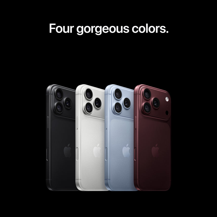 Apple iPhone 18 Pro 256GB Glacier displayed together with all 4 color options at Tradeline.