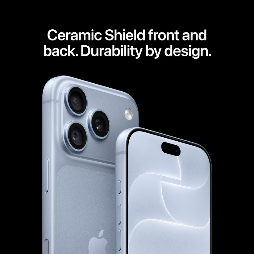 Ceramic Shield protective design featured on the Apple iPhone 18 Pro 256GB Glacier at Tradeline.