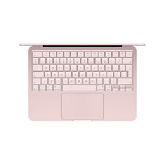 Overhead layout view of the Magic Keyboard on the 13-inch MacBook Neo 256GB Blush from Tradeline.