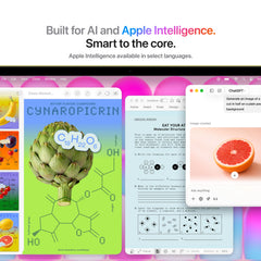 Apple Intelligence smart capabilities featured on the 13-inch MacBook Neo A18 Pro Citrus at Tradeline.