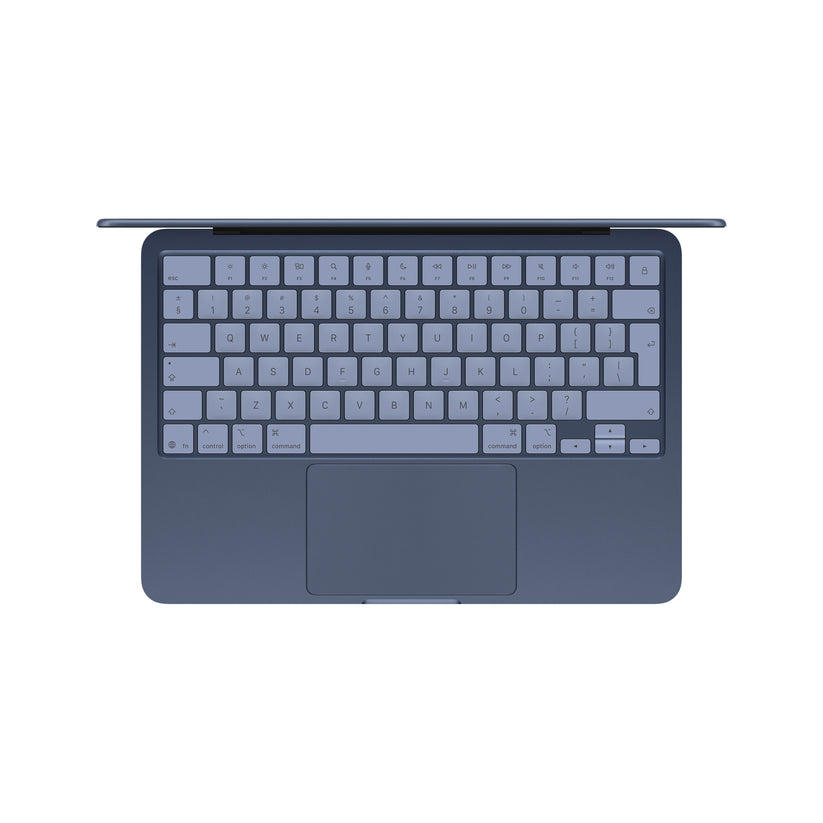 Top view of the Magic Keyboard layout on the 13-inch MacBook Neo 256GB Indigo from Tradeline.