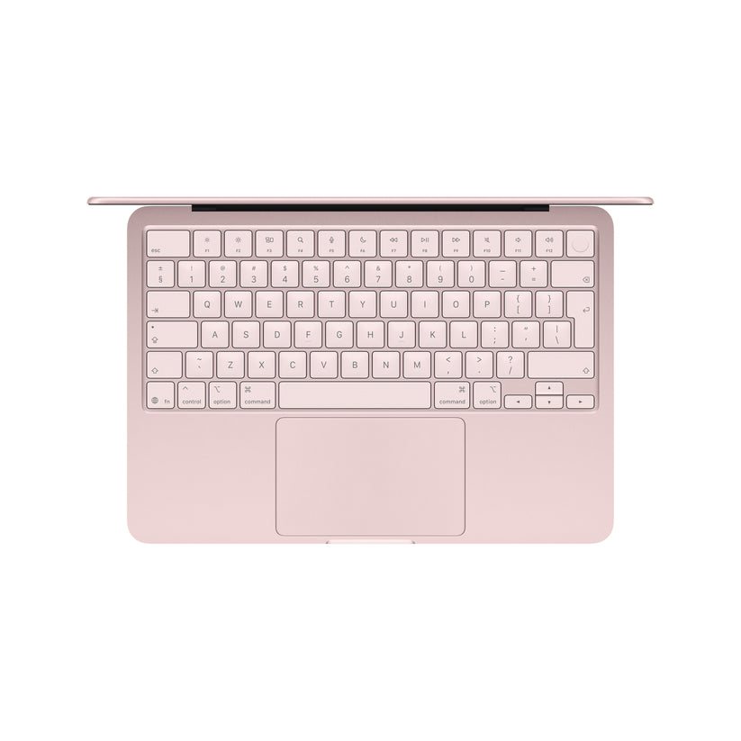 Overhead view of the Magic Keyboard with Touch ID on the 13-inch MacBook Neo 512GB Blush at Tradeline.