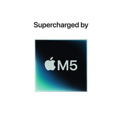 Microchip diagram of the powerful Apple M5 chip inside 14-inch MacBook Pro 1TB Silver at Tradeline.