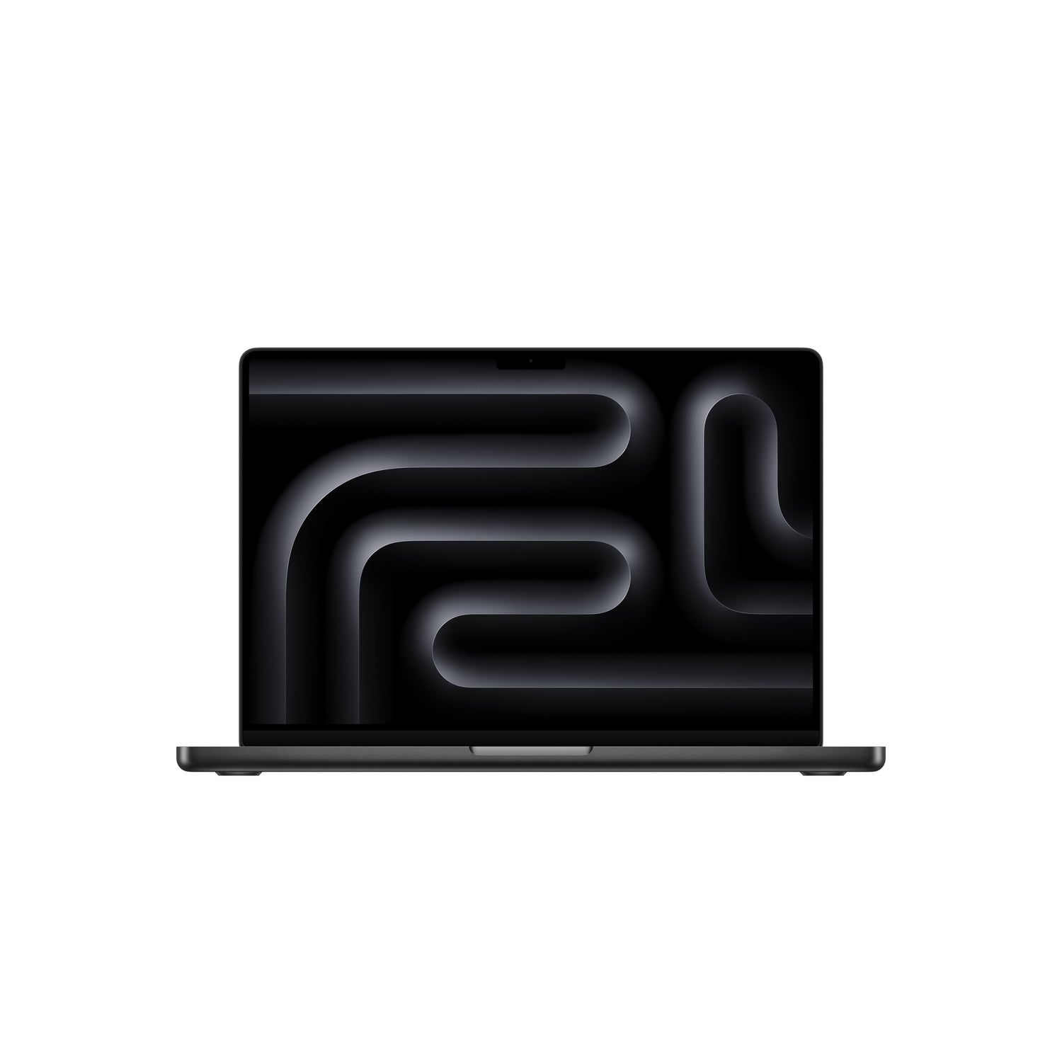 Front view of the 14-inch MacBook Pro M5 10-core CPU 10-core GPU 1TB Space Black at Tradeline.