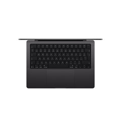 Top-down view of the Magic Keyboard on the 14-inch MacBook Pro M5 1TB Space Black from Tradeline.