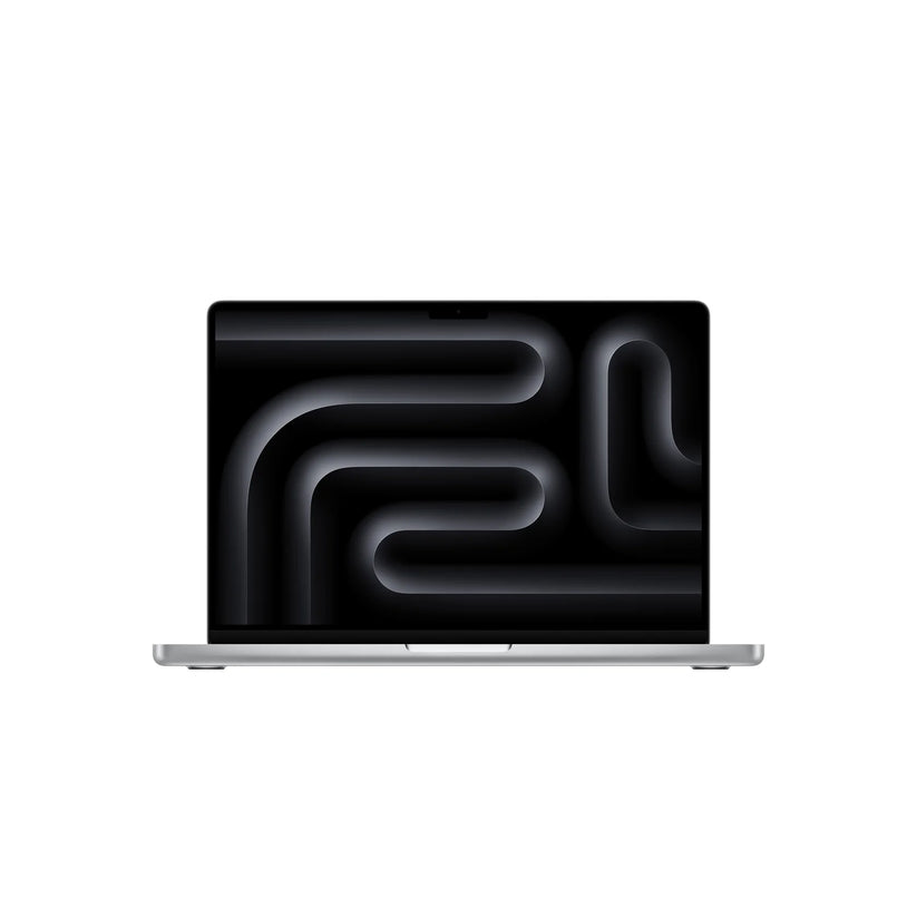 Front view of the 14-inch MacBook Pro silver available at Tradeline.